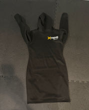 Load image into Gallery viewer, Black Fleece Hoodie Dress
